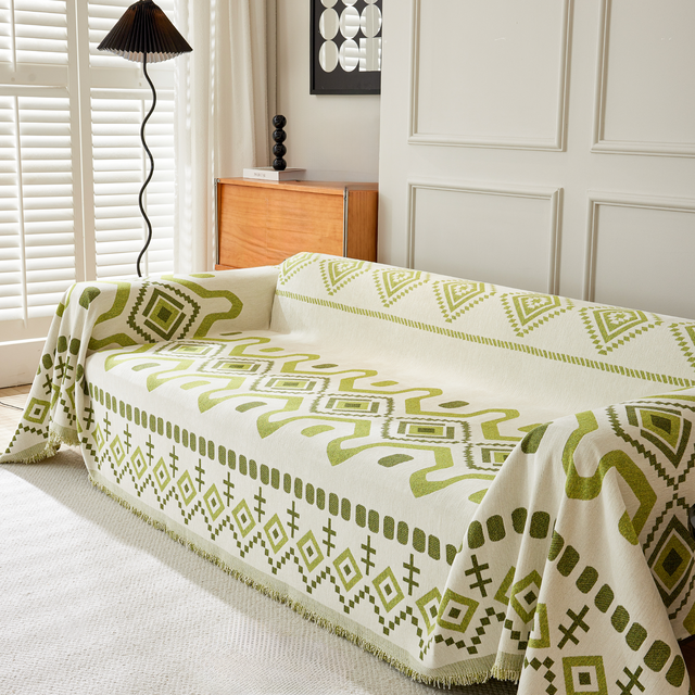 Geometric Boho Sofa Cover - Modern, Stylish & Durable Sofa Protection