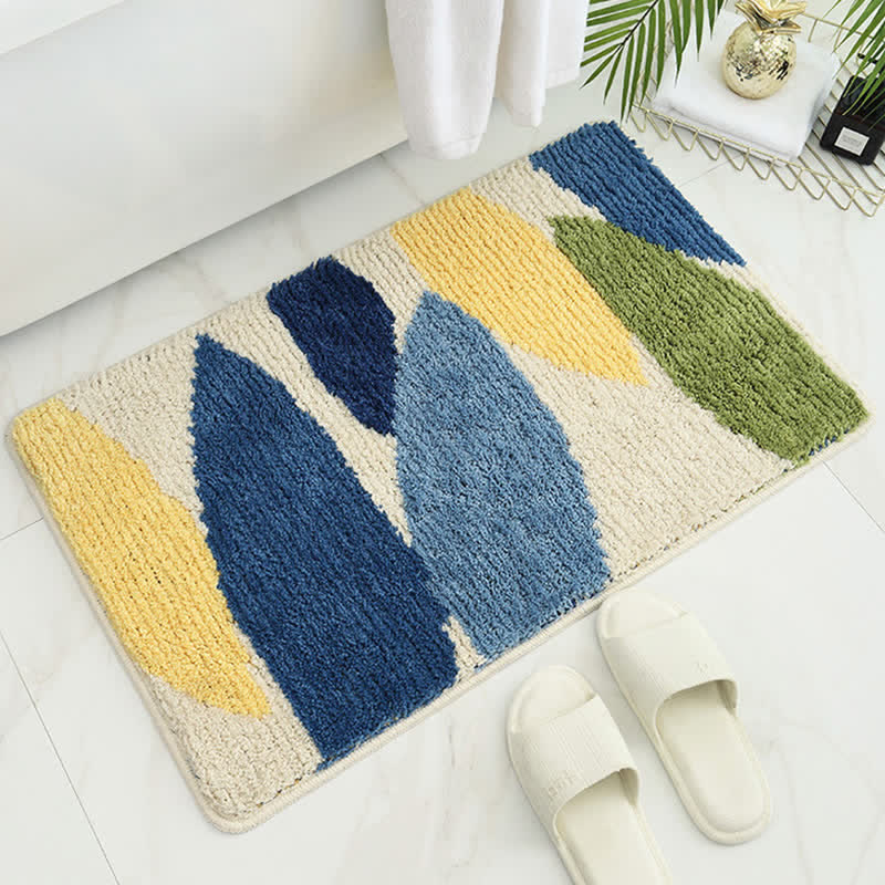 Ownkoti Green Leaf Print Soft Non-Slip Floor Rug-6