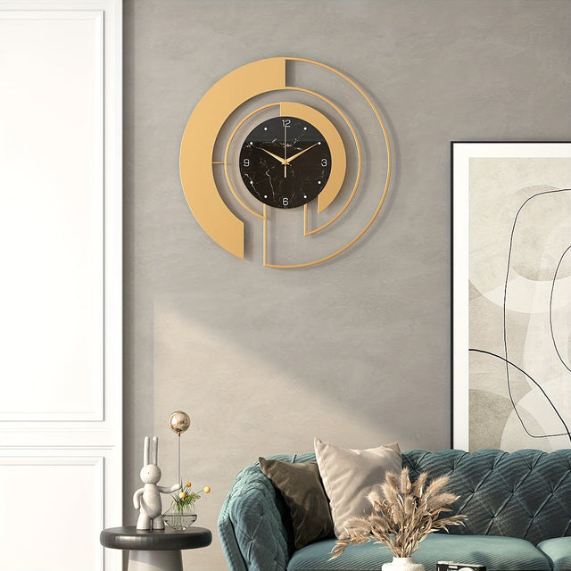 Gold Geometric Wall Clock