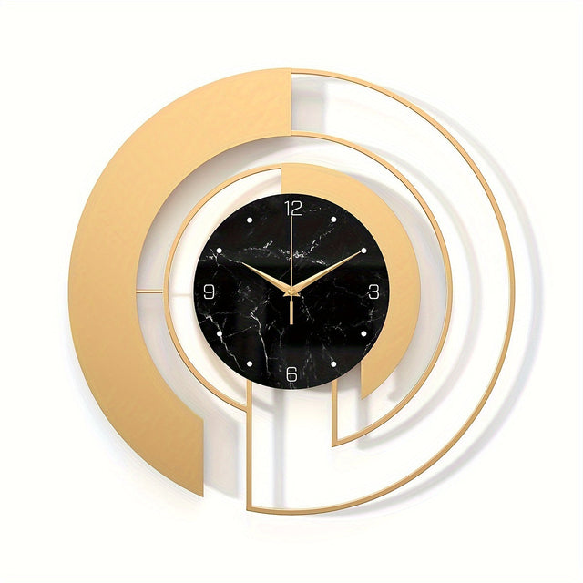 Gold Geometric Wall Clock