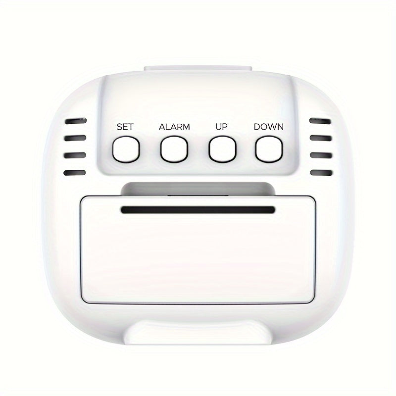Compact Digital Alarm Clock with Temperature Display