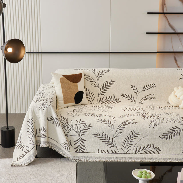 Cozy Winter Botanicals Sofa Cover - Modern, Stylish & Durable Sofa Protection