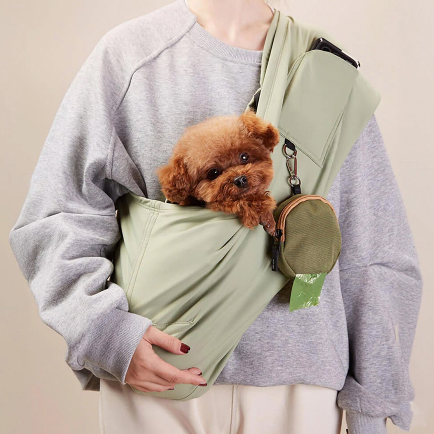 Pet Sling Carrier – Hands-Free, Lightweight & Secure for Small Pets