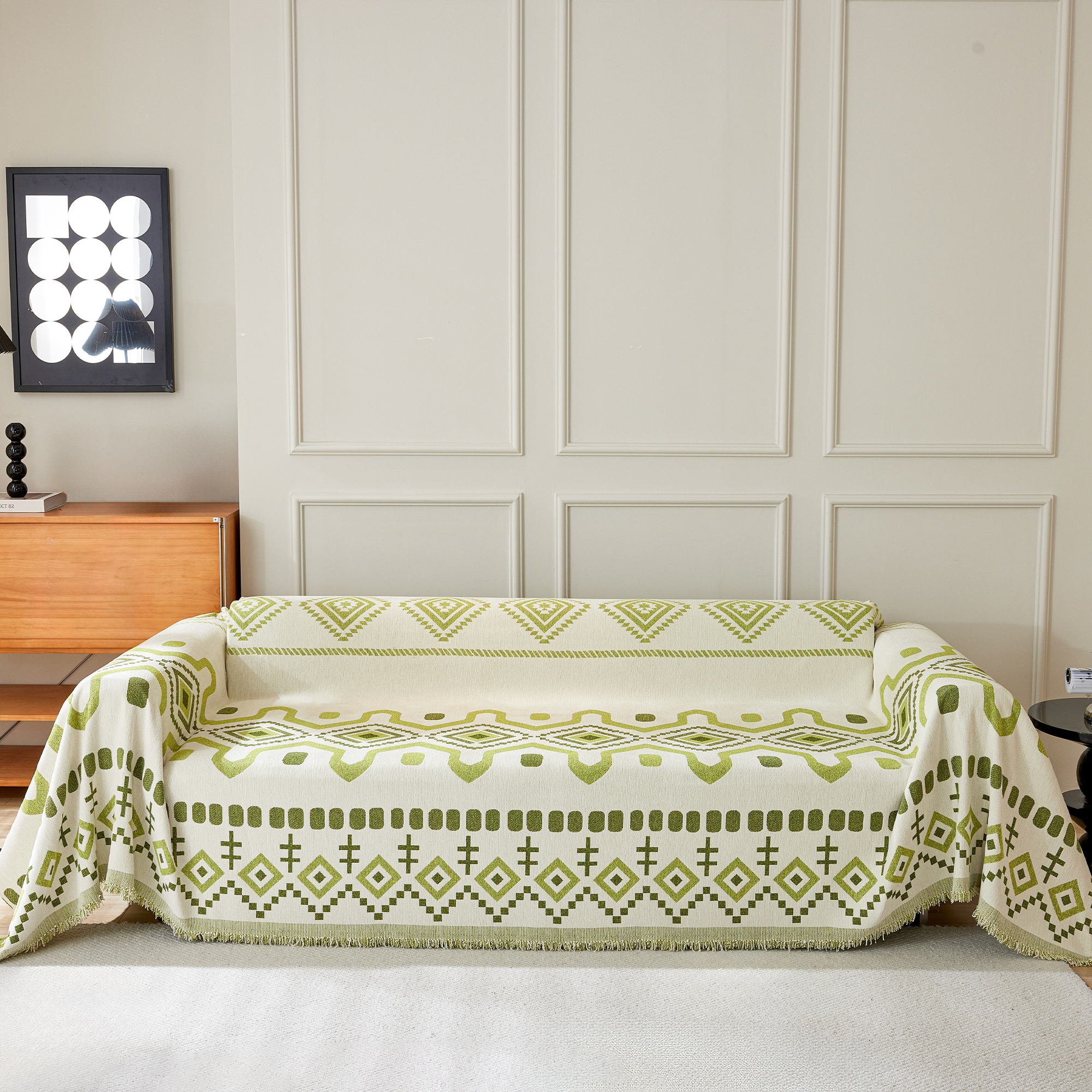 Geometric Boho Sofa Cover - Modern, Stylish & Durable Sofa Protection