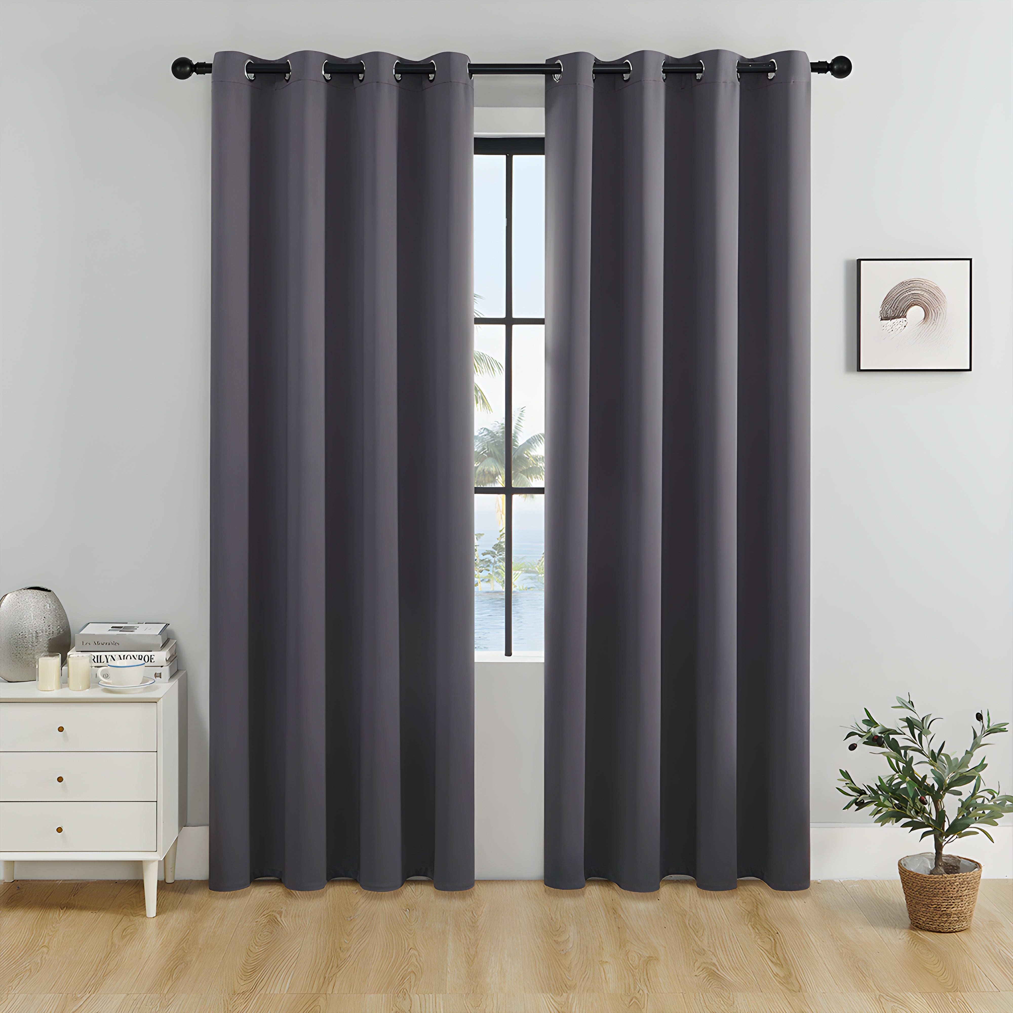 Room Darkening & Light Reducing Curtain in Solid Color Fabric