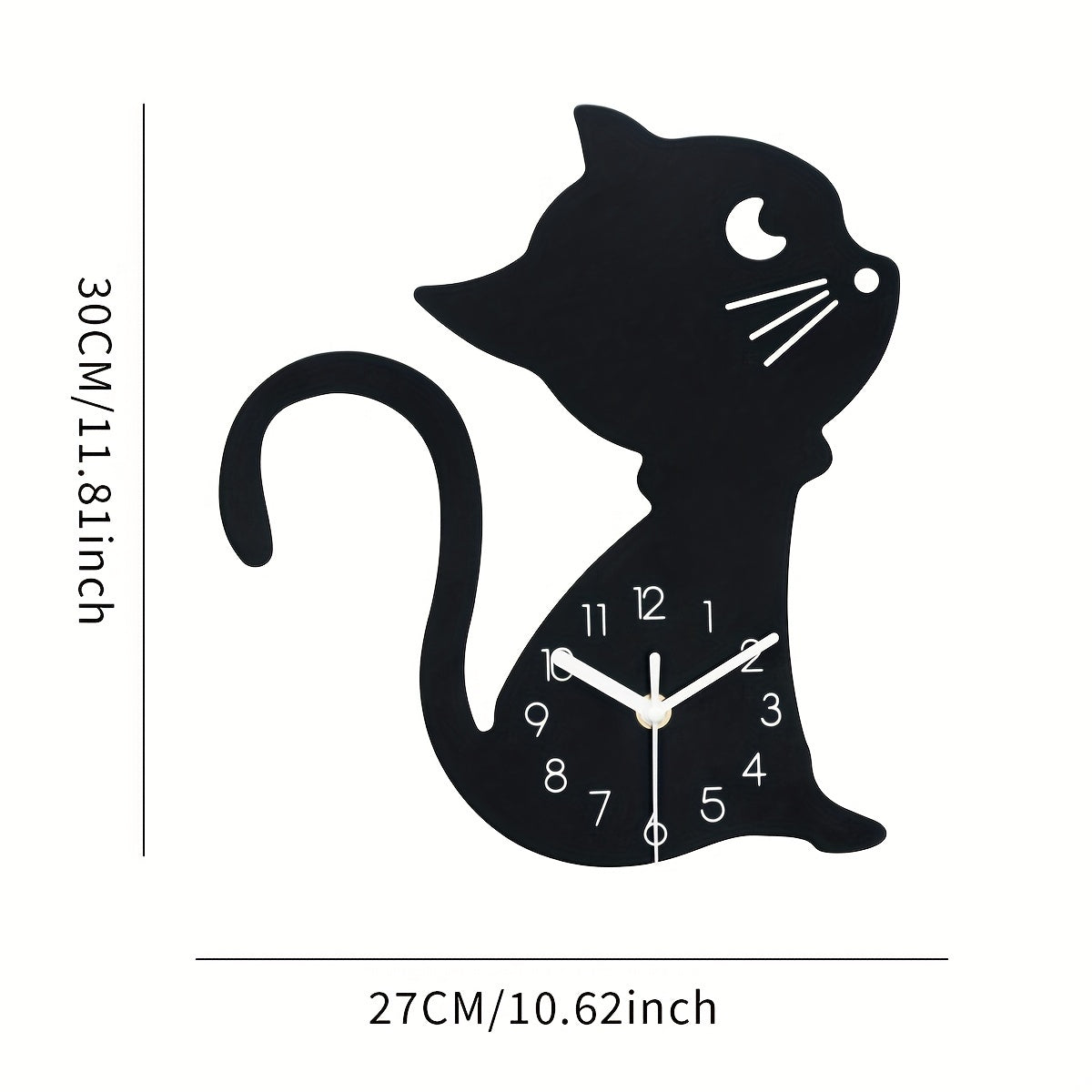 PurrfectTime Cat Wall Clock - Stylish Modern Home Decor