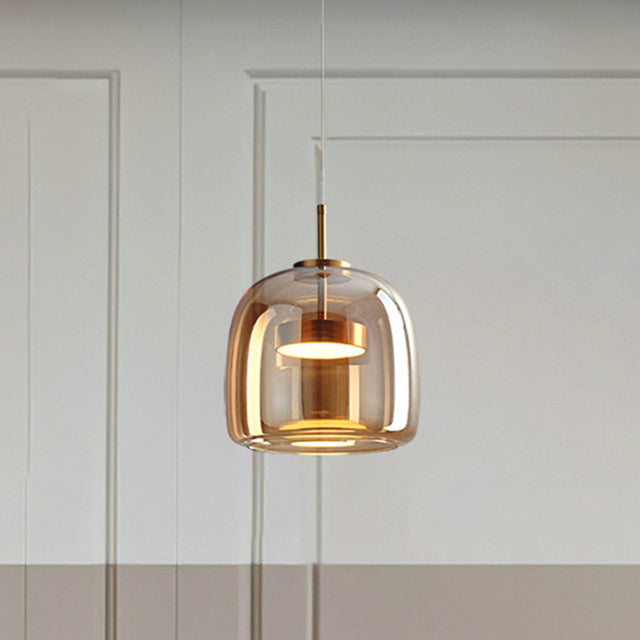 Retro Amber Glass Pendant Lights – Elegant, Warm, and Energy-Efficient