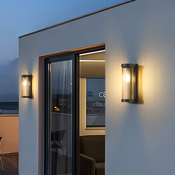 Modern Cylindrical Metal & Glass Outdoor Solar IP65 Waterproof Outdoor Lamp-1