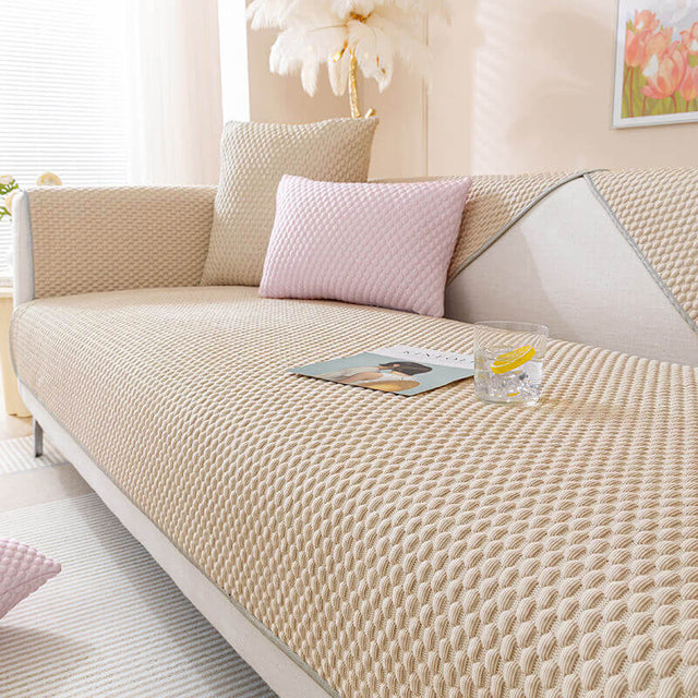 Multifunctional Cooling Waterproof Furniture Protector Sectional Couch Cover with Ice Silk Fabric