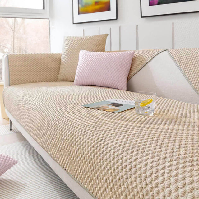Multifunctional Cooling Waterproof Furniture Protector Sectional Couch Cover with Ice Silk Fabric