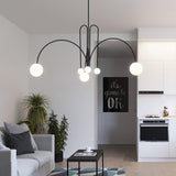 Art Deco Glass Ball Chandelier 12