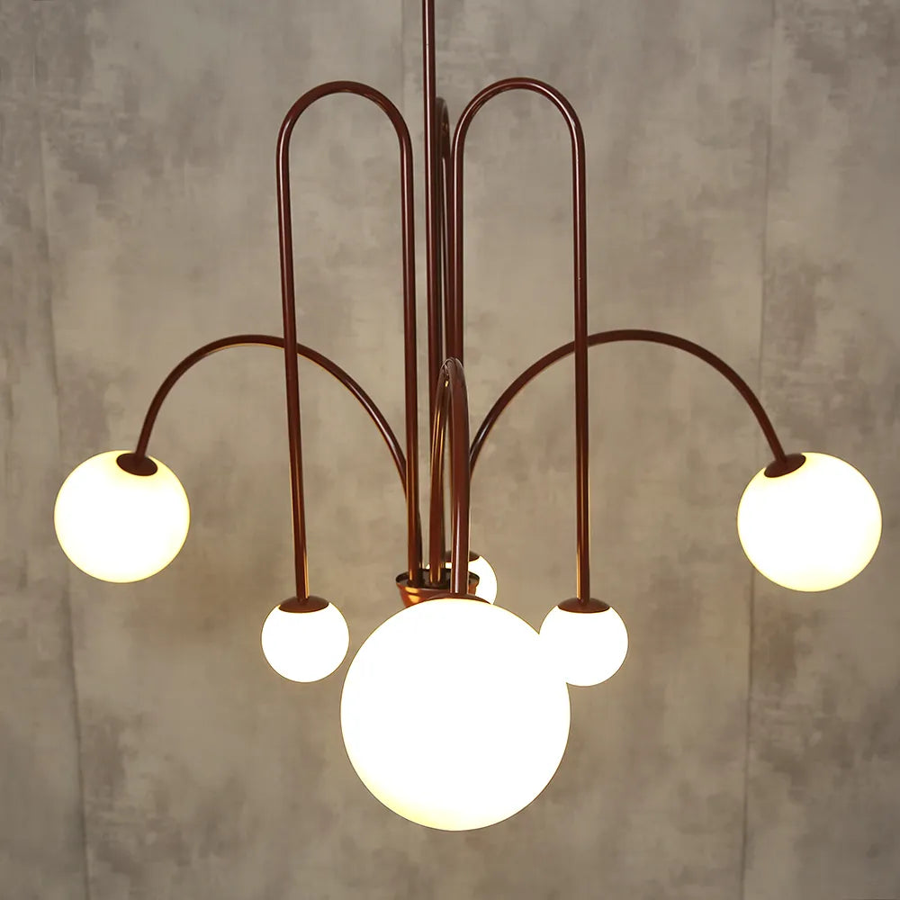 Art Deco Glass Ball Chandelier 3