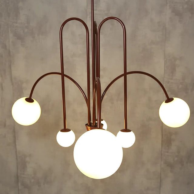 Art Deco Glass Ball Chandelier 3