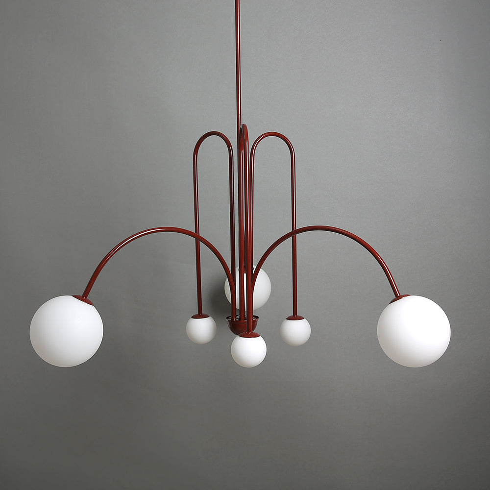 Art Deco Glass Ball Chandelier 5