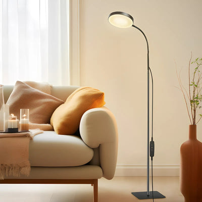 LED Floor Lamp with Adjustable Gooseneck and Eye Protection