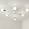 Black Simple Iron Multi-Head Chandelier For Bedroom 9