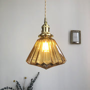 Brass Glass Ceiling Pendant Lights For Kitchen 0