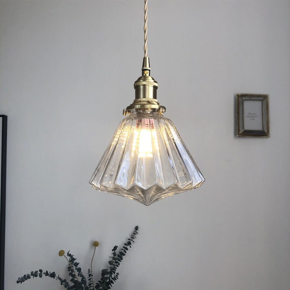 Brass Glass Ceiling Pendant Lights For Kitchen 5