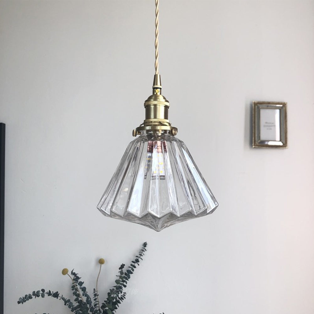 Brass Glass Ceiling Pendant Lights For Kitchen 7