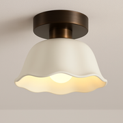 Vintage Ceramic and Glass Ceiling Light