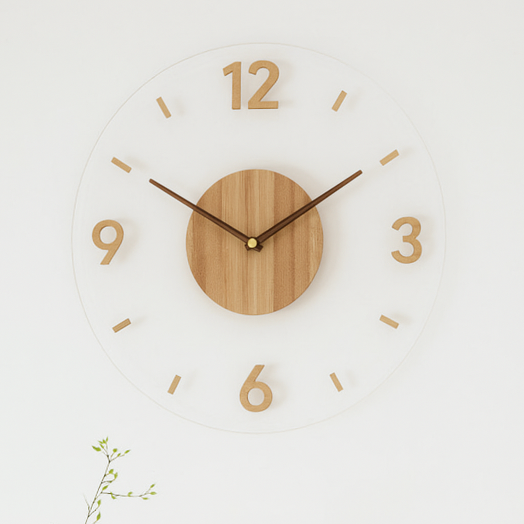 Nordic Wooden Wall Clock – Timeless Minimalism