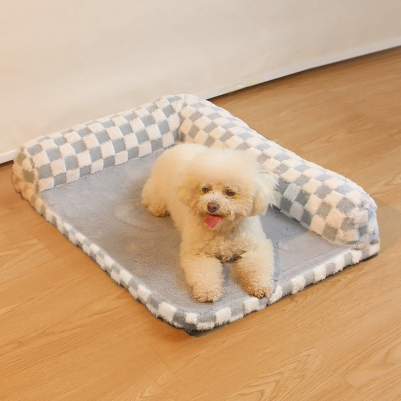 Soft Plush Dog Bed Cozy Supportive Easy to Clean