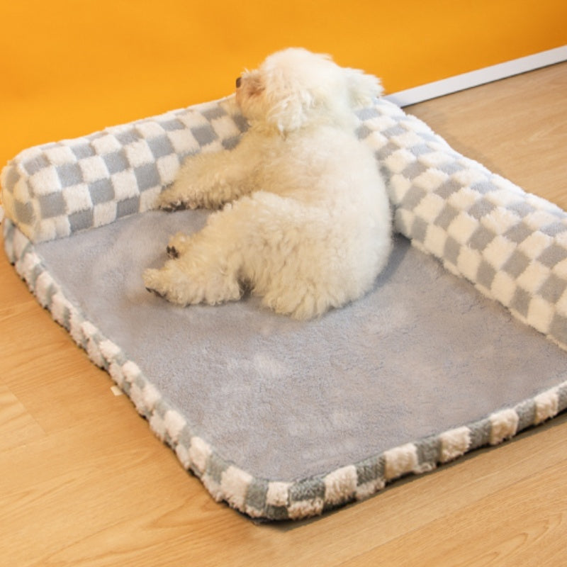 Soft Plush Dog Bed Cozy Supportive Easy to Clean