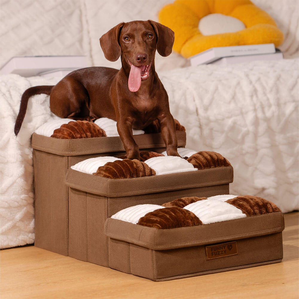 Stylish Dog Stairs with Storage Durable Polypropylene Design