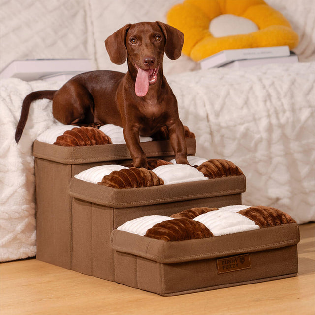 Stylish Dog Stairs with Storage Durable Polypropylene Design