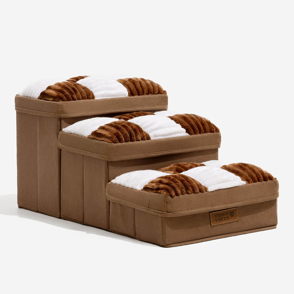 Stylish Dog Stairs with Storage Durable Polypropylene Design