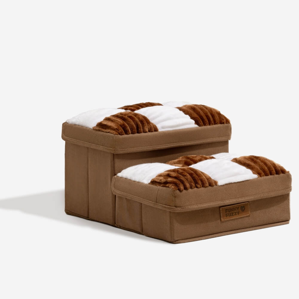 Stylish Dog Stairs with Storage Durable Polypropylene Design