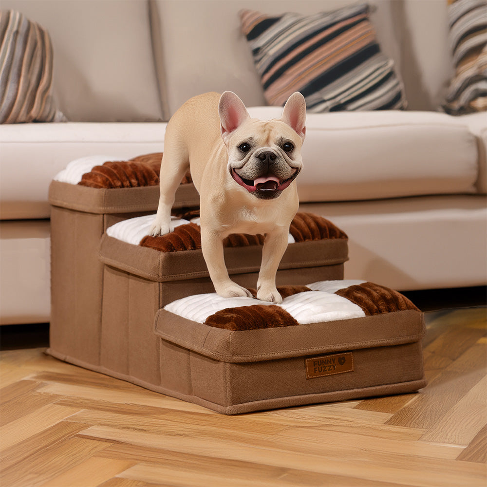 Stylish Dog Stairs with Storage Durable Polypropylene Design