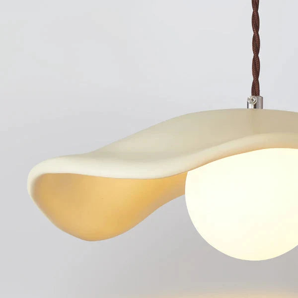 Hat Shade Pendant Ceiling Light, Wabi-Sabi Retro Lamp for Dining & Living Room