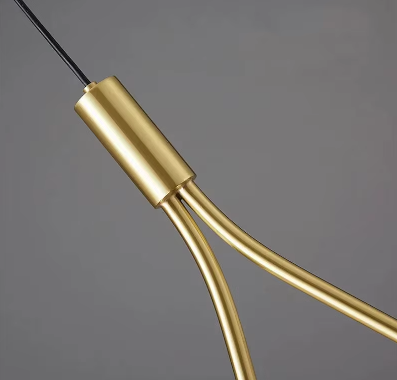 Brass Teardrop Pendant Light, Modern Hanging Bedside Lamp