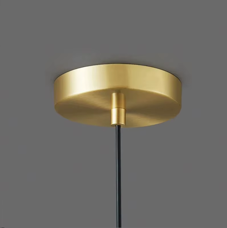 Brass Teardrop Pendant Light, Modern Hanging Bedside Lamp