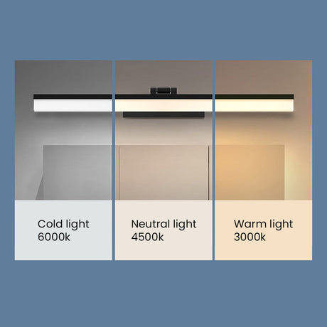 Contemporary Black Simple LED Mirror Bathroom Wall Lighting 3