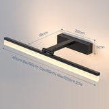 Contemporary Black Simple LED Mirror Bathroom Wall Lighting 4