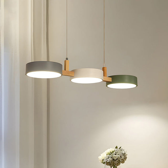 Contemporary Metal Cylinder Multi Light Nordic Pendant Light 1