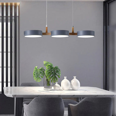 Contemporary Metal Cylinder Multi Light Nordic Pendant Light 10