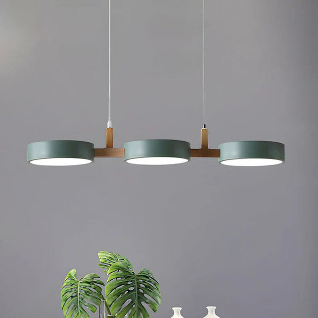 Contemporary Metal Cylinder Multi Light Nordic Pendant Light 11