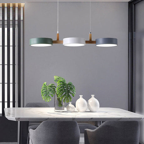 Contemporary Metal Cylinder Multi Light Nordic Pendant Light 2