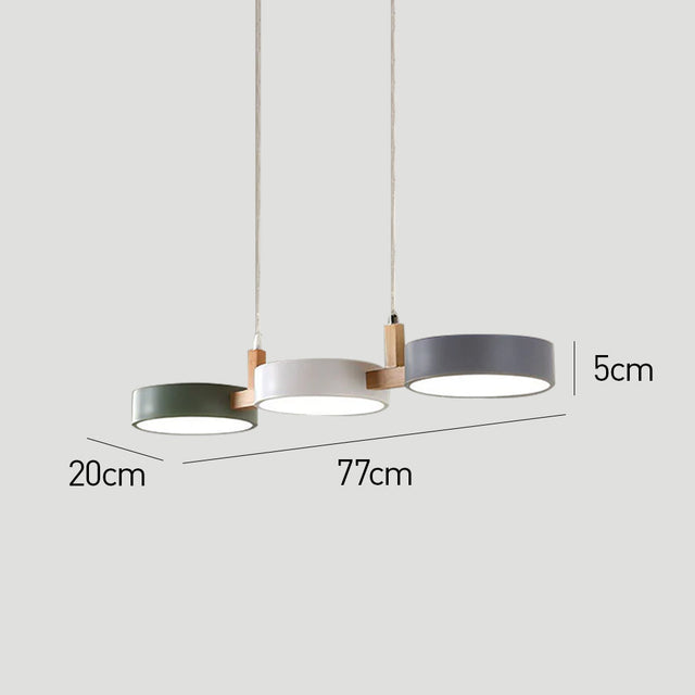 Contemporary Metal Cylinder Multi Light Nordic Pendant Light 3