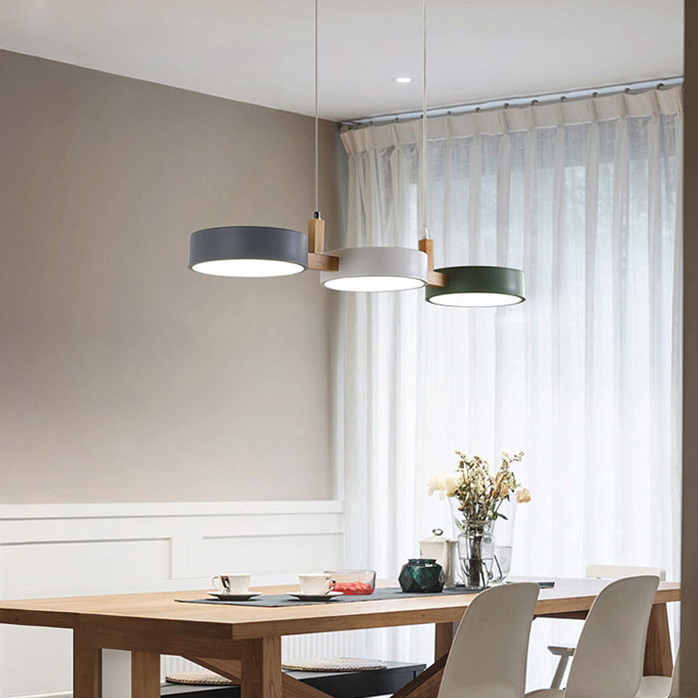 Contemporary Metal Cylinder Multi Light Nordic Pendant Light 4