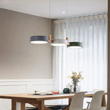 Contemporary Metal Cylinder Multi Light Nordic Pendant Light 4