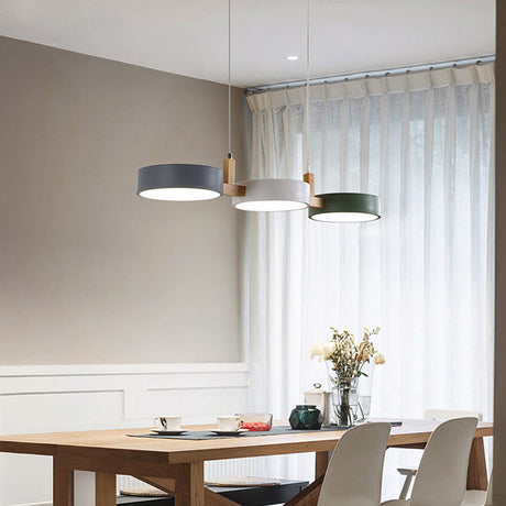 Contemporary Metal Cylinder Multi Light Nordic Pendant Light 4