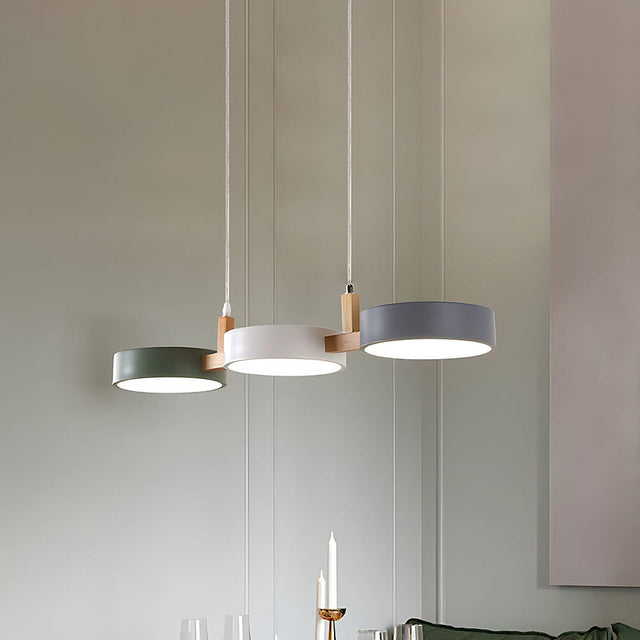 Contemporary Metal Cylinder Multi Light Nordic Pendant Light 5