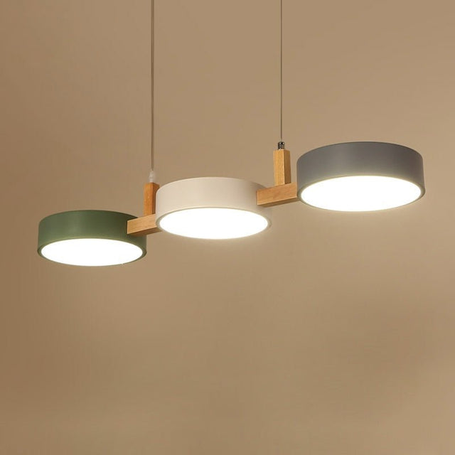 Contemporary Metal Cylinder Multi Light Nordic Pendant Light 6