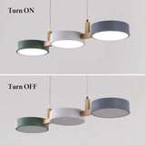 Contemporary Metal Cylinder Multi Light Nordic Pendant Light 7