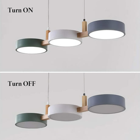 Contemporary Metal Cylinder Multi Light Nordic Pendant Light 7