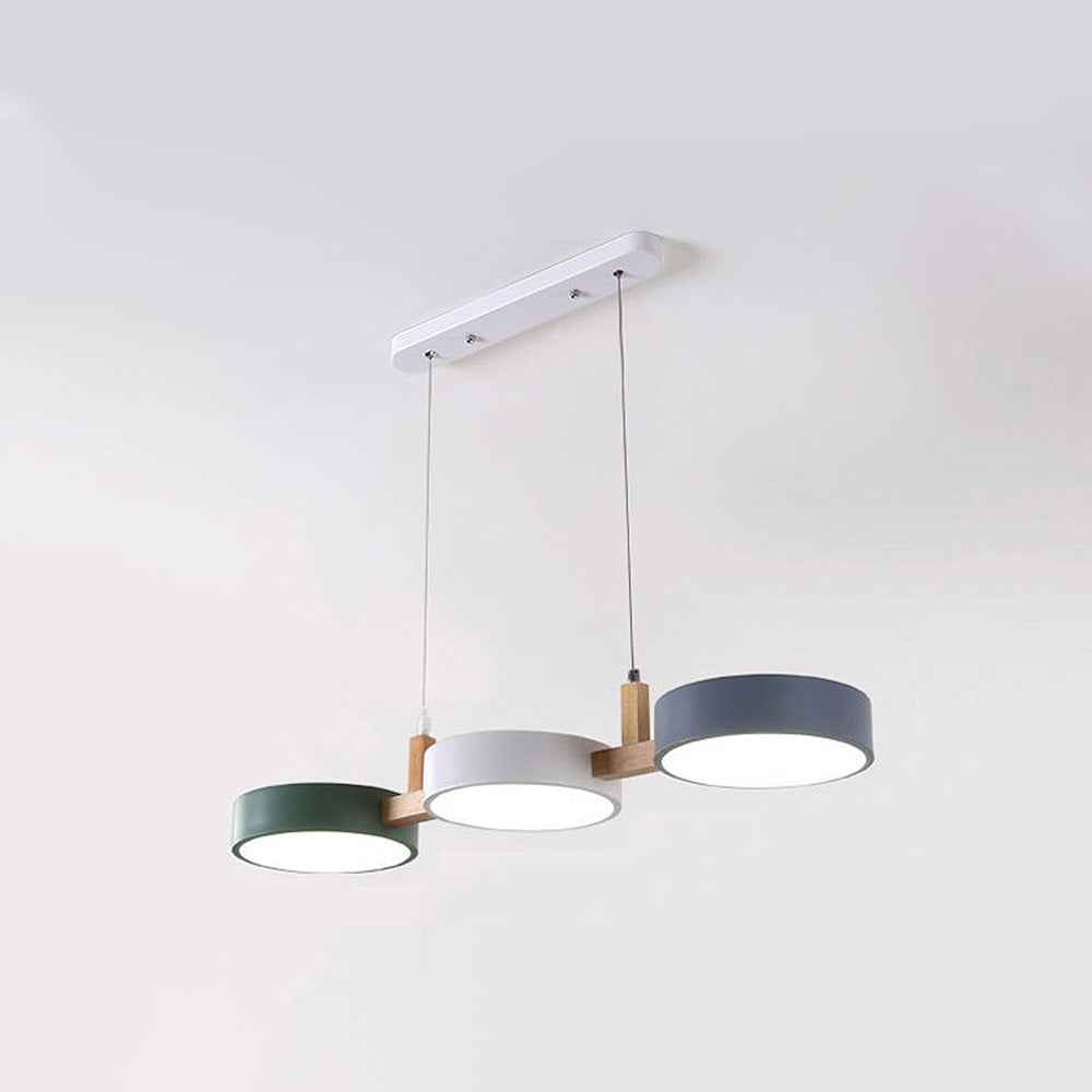 Contemporary Metal Cylinder Multi Light Nordic Pendant Light 8